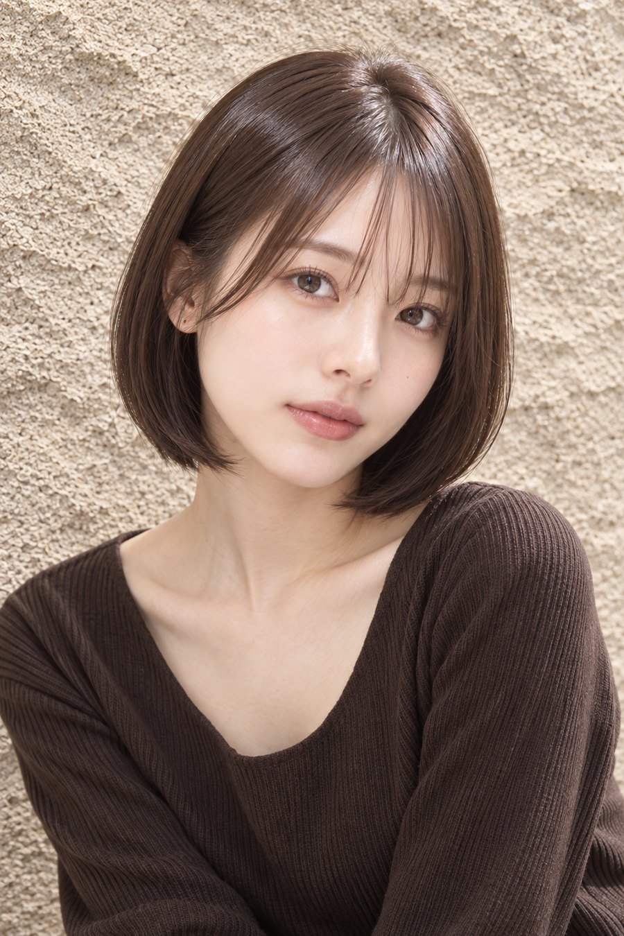 くせ毛と多毛を整える秋のまとまりボブ（ヘアスタイルのイメージ）