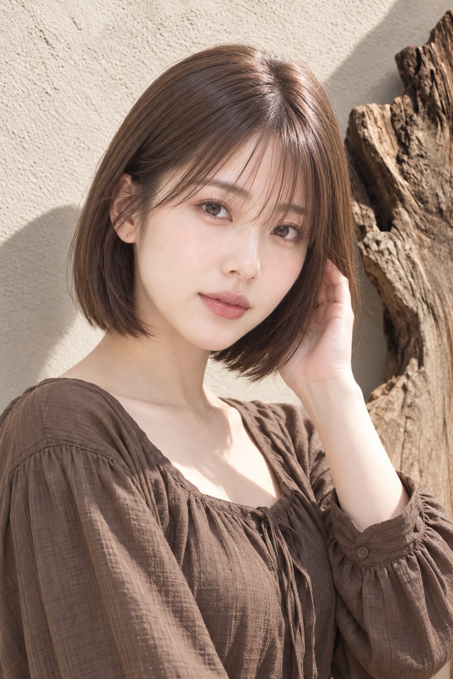 秋の広がりを整える扱いやすいくせ毛ボブ